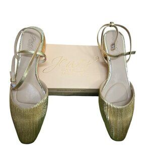 Jewel Badgley Mischka Metallic Gold Heels